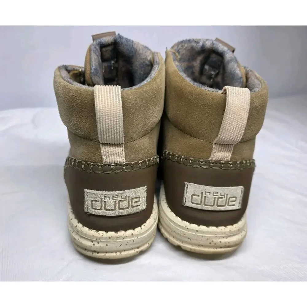 Hey Dude Womens Lea Ankle Boots Chestnut Women's US Size 8 Slip On Shoes